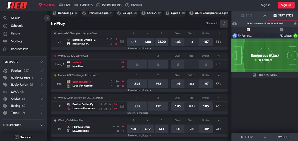 1RED Casino sportsbook